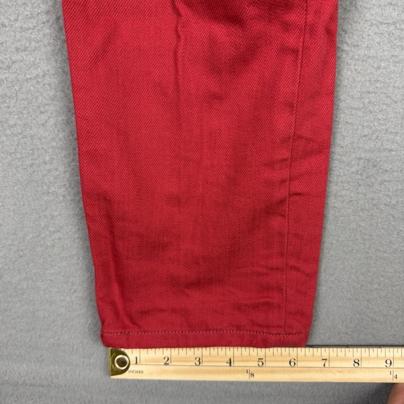Diesel Krayver Jeans Mens W30 L32 Red Regular Slim Carrot Zip Stretch - Picture 11 of 13